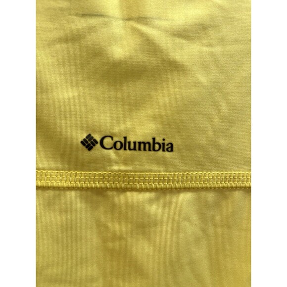 Columbia Omni-Shade Yellow W/ Mesh Hem.Exercise/Running Wm Sz Lg Elastic Straps. - Picture 4 of 9